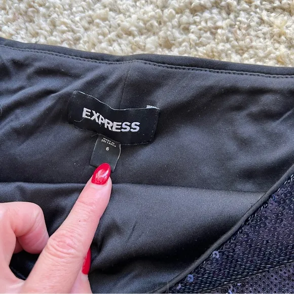 NWOT navy blue sequin pencil skirt