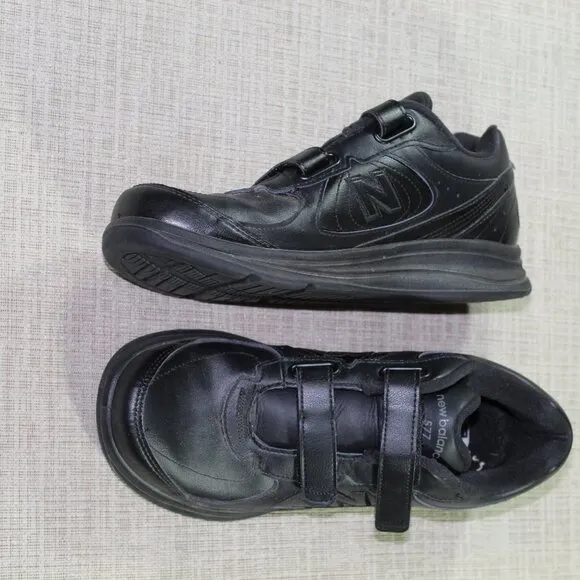 NWOT New Balance 577 Black Leather Walking DSL 2 Sneaker Men's Size 9