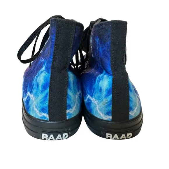 NWOT Raad Grim Reaper Electric Blue Eyes High Top Sneakers 12.5