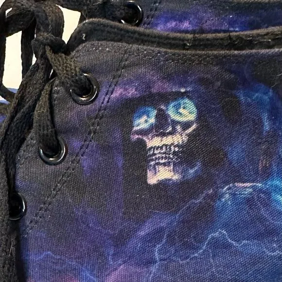 NWOT Raad Grim Reaper Electric Blue Eyes High Top Sneakers 12.5