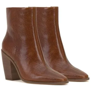 NWOT Vince Camuto Brown Leather Block Heel Ankle Boots - Size 9M, Style VC-Allie