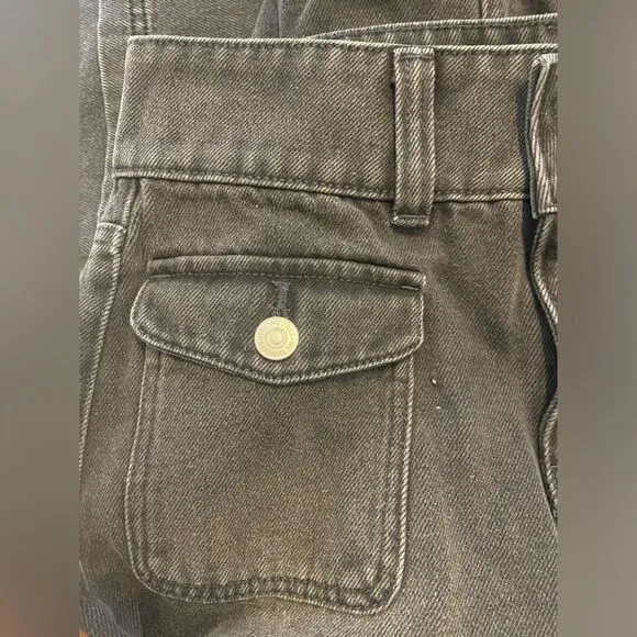 NWOT We The Free × Free People Madison Denim Midi Skirt In Black Size 25