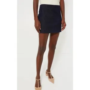 NWT $128 Tuckernuck Taryn Navy Blue Stretch Denim Mini Skirt Chic Size Xsmall