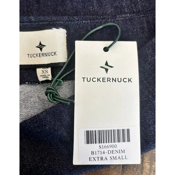 NWT $128 Tuckernuck Taryn Navy Blue Stretch Denim Mini Skirt Chic Size Xsmall