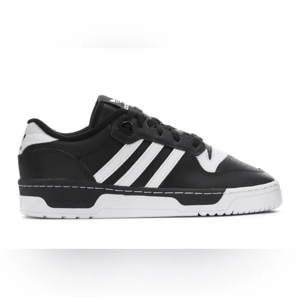 NWT Adidas Rivalry Low Black White Sneakers Big Kids 7 Women’s 8.5