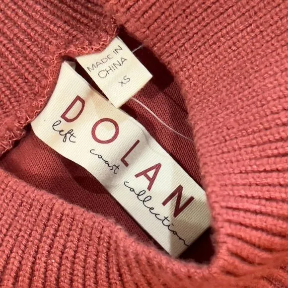 NWT Anthropologie DOLAN Fringed Sweater Bubble Quilted Sleeve Cocoa Women's XS