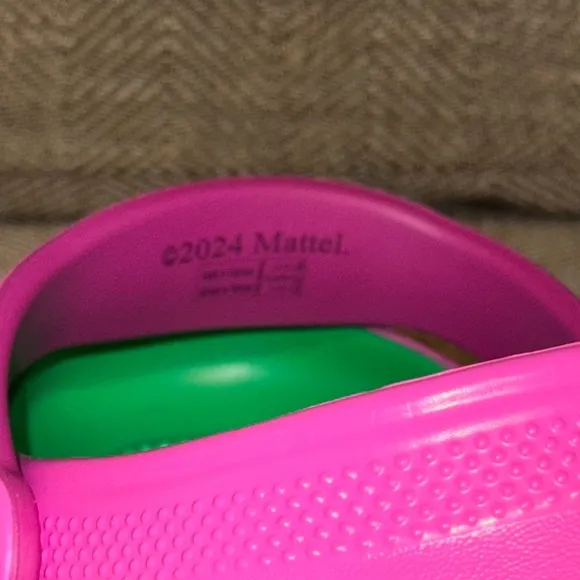 NWT Barney Crocs Classic Mattel Kids Purple and Green Clogs Shoes Size 3
