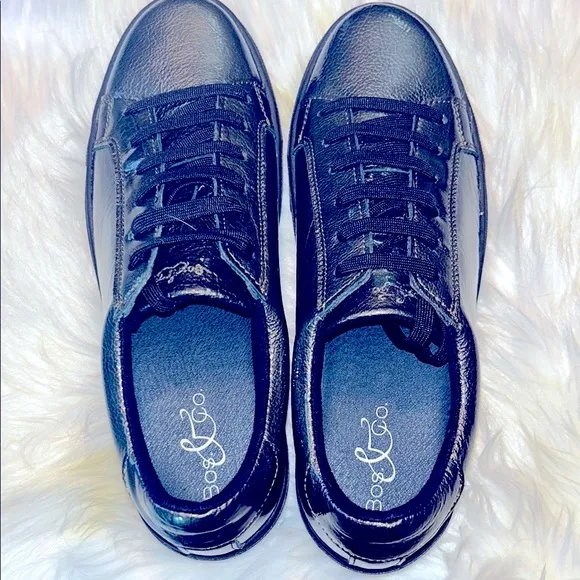 NWT Bos. &amp; Co. Platform Leather Unisex Pewter Sneakers 🩶