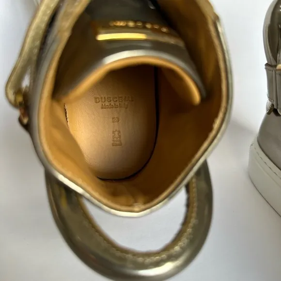 NWT Buscemi 100MM Toddler Gold Sneaker Shoes T29 US size 12 size 12.5