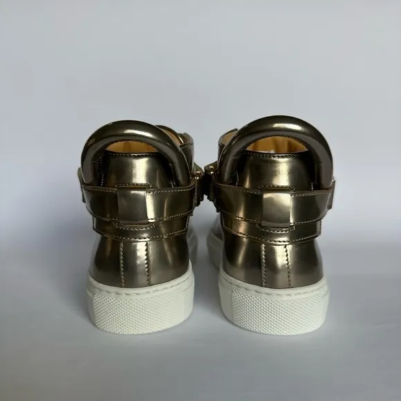 NWT Buscemi 100MM Toddler Gold Sneaker Shoes T29 US size 12 size 12.5