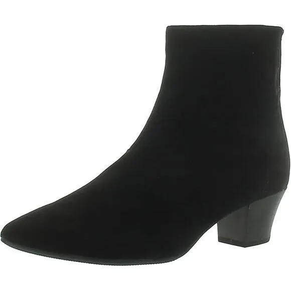 NWT Clarks Teresa Boot Womens Faux Black Suede Zipper Ankle Boots-Size6