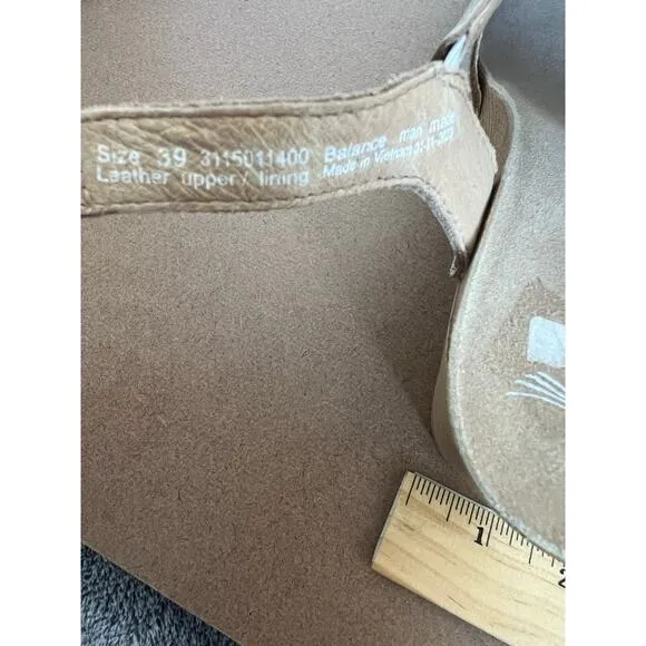 NWT Dansko Teagan Beige Leather Slingback Peep Block Heel Comfort Sandal 8.5-9