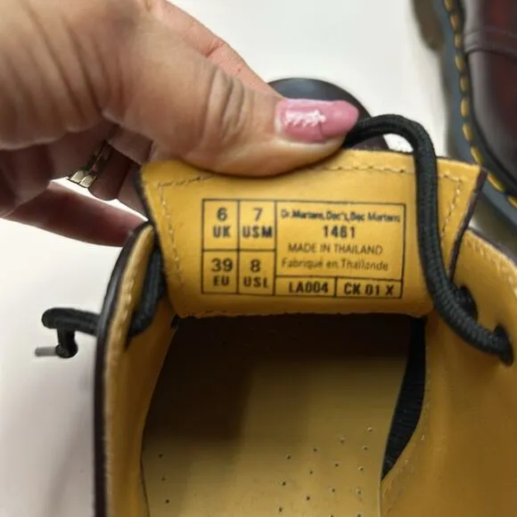 NWT Dr. Martens 1461 Burgundy Oxford EU 39  W 8  M 7 Unisex New