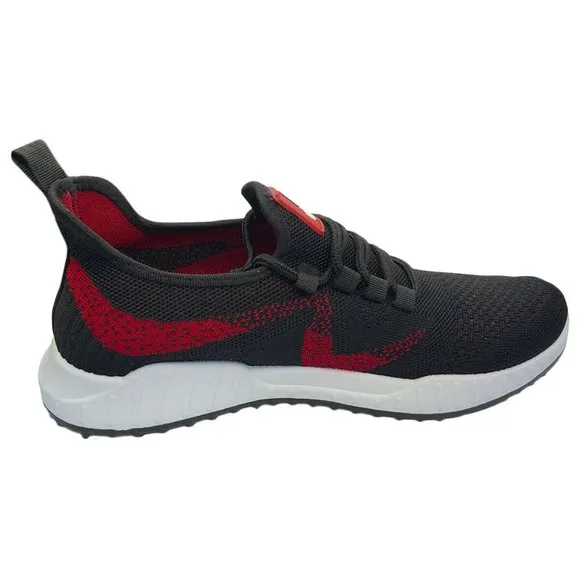 NWT ECKO UNLTD AUTHENTIC MEN'S BLACK KNIT LACE UP SNEAKERS SHOES SIZE 10