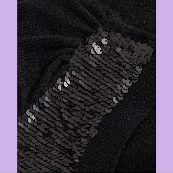 NWT Express Black Sequin Button Front Cardigan