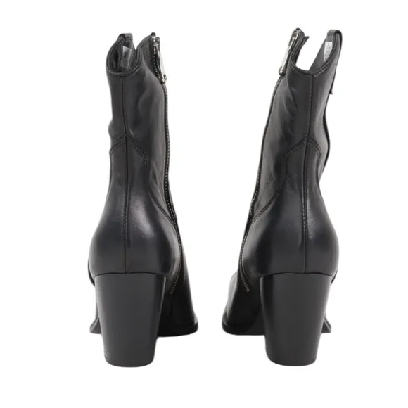 NWT Free People Faster Horses Western Leather Boots in Black