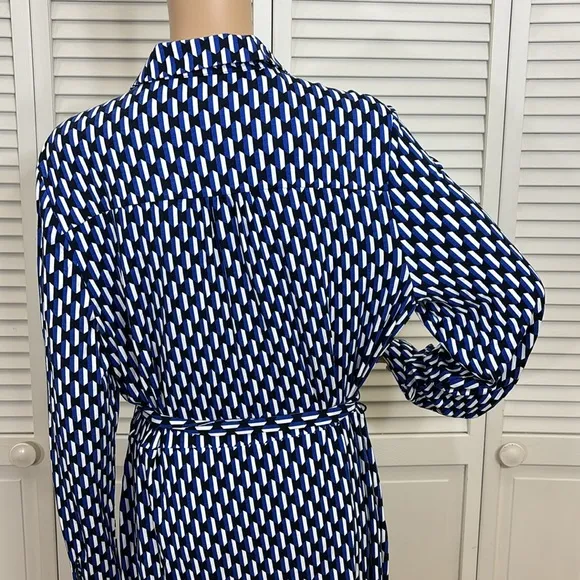 NWT HOBBS Sandrine Patterned Shirt Dress Size 14