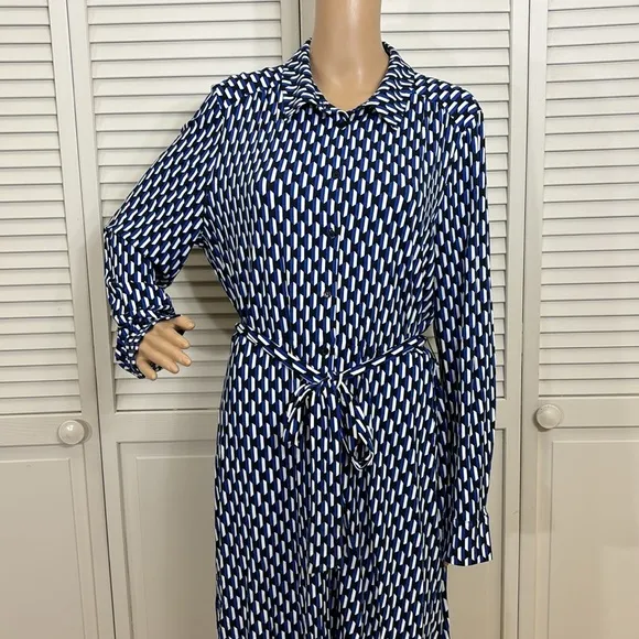 NWT HOBBS Sandrine Patterned Shirt Dress Size 14