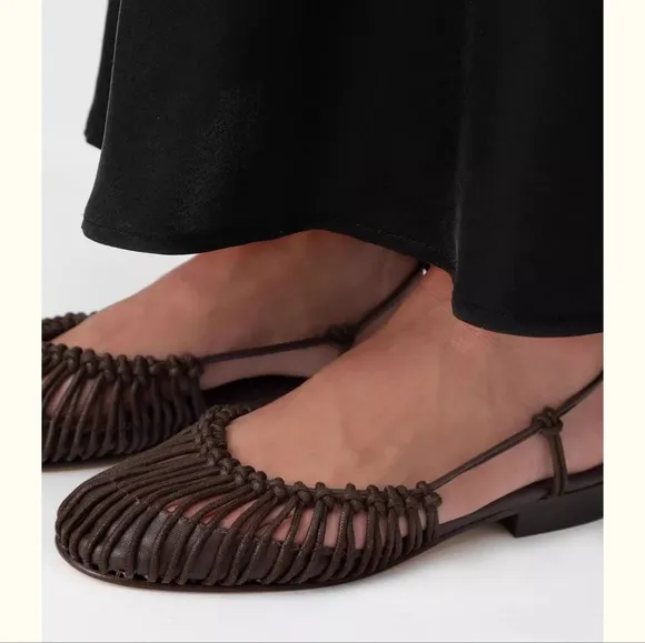 Nwt knotted leather sandals