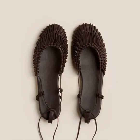 Nwt knotted leather sandals