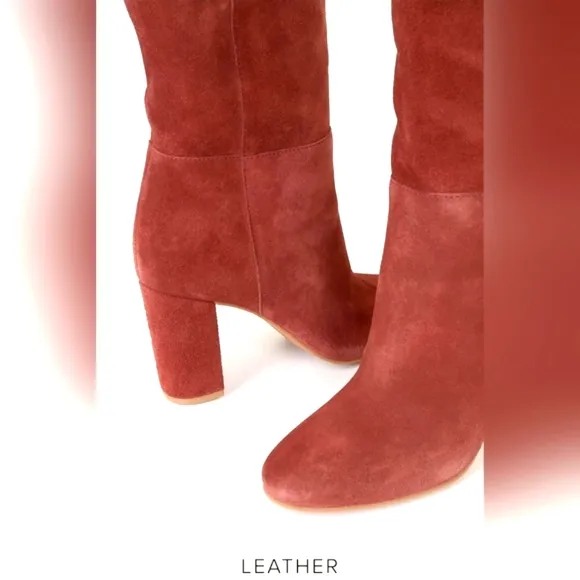 NWT Lulu's Chinese Laundry Krafty Redwood suede leather boots size 8