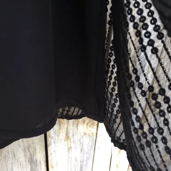 NWT Michael Stars Sequin Silk Mini Skirt Black S