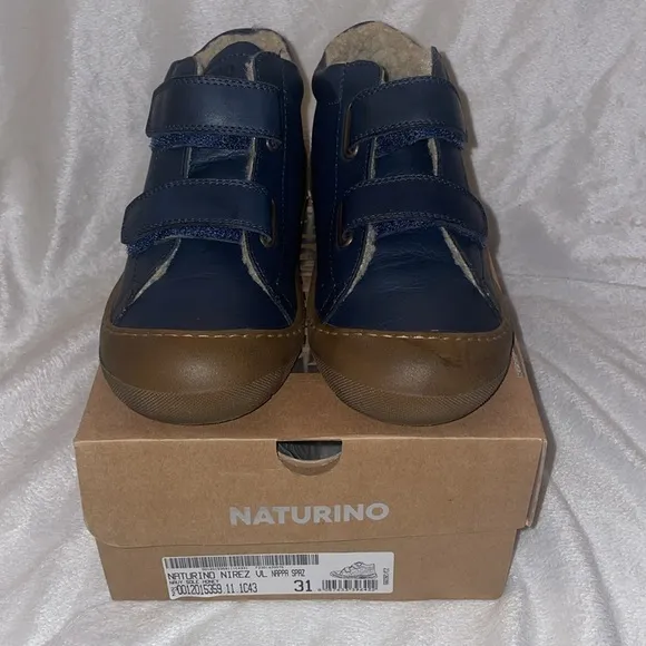 NWT NATURINO NIREZ VL Strap high-top shoes in Navy