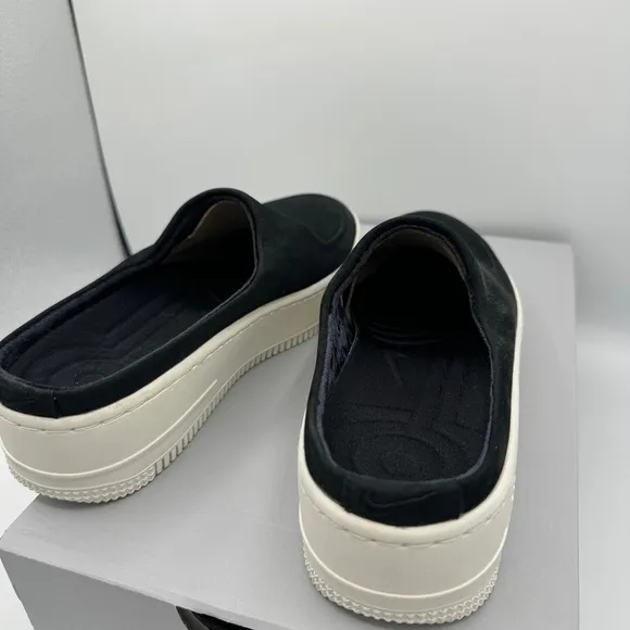NWT Nike Air Force 1 Lover XX Black Suede Leather Slip On Mule Platform Sneakers