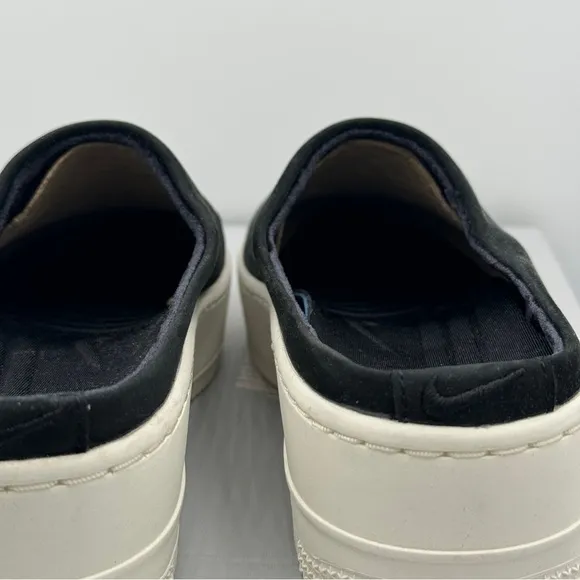 NWT Nike Air Force 1 Lover XX Black Suede Leather Slip On Mule Platform Sneakers