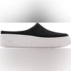 NWT Nike Air Force 1 Lover XX Black Suede Leather Slip On Mule Platform Sneakers