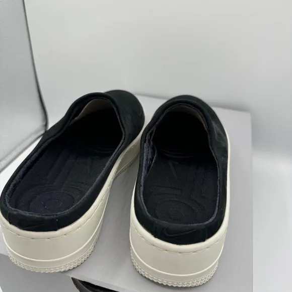 NWT Nike Air Force 1 Lover XX Black Suede Leather Slip On Mule Platform Sneakers