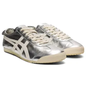 NWT Onitsuka Tiger Mexico 66 Silver Off White Sneakers Size 6