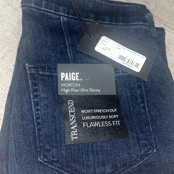 NWT Paige Denim Hoxton Ultra Skinny Pull On Jeans Sz 26 Love Z531