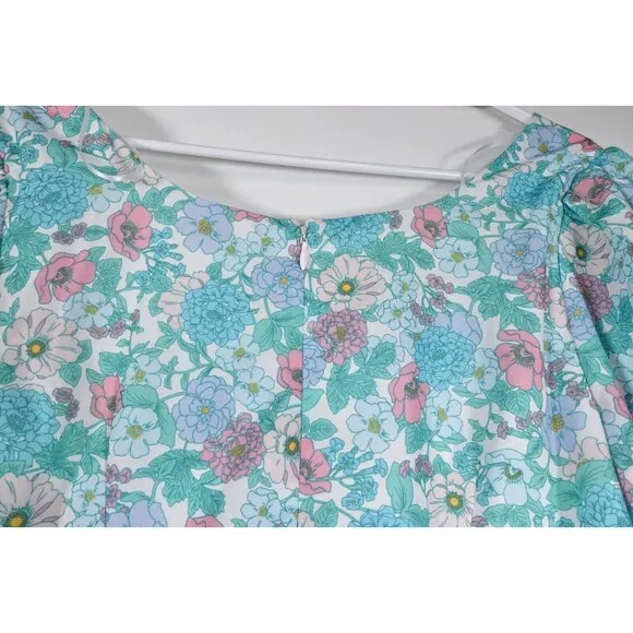 NWT Tuckernuck Hyacinth House Floral Puff Sleeve Sallie Dress Size Medium Rare