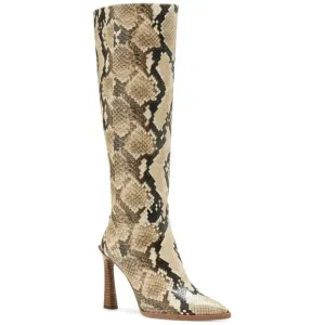 NWT Vince Camuto Snakeskin PESLNA Stiletto Fashion Boot Desert Python Brown 6.5M