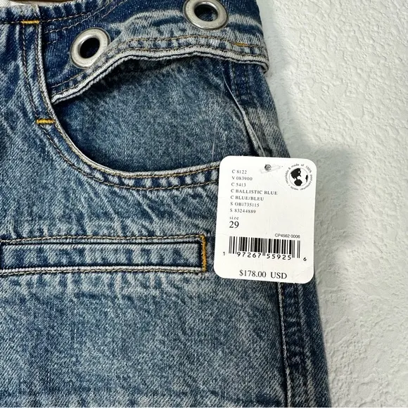 NWT WeThe Free Call Me Crazy Low Rise Flare Cargot in Ballistic Blue SZ 29‎