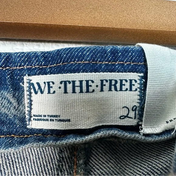 NWT WeThe Free Call Me Crazy Low Rise Flare Cargot in Ballistic Blue SZ 29‎