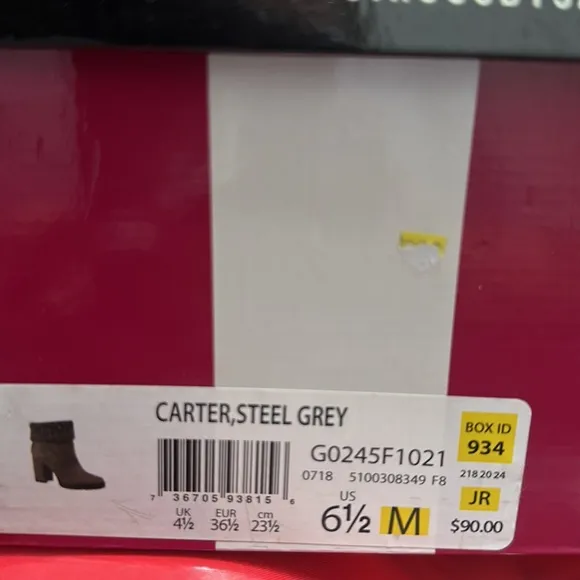 NWT Womens Circus Sam Edelman Carter Heeled Fashion Boots, Steel Grey size 6.5