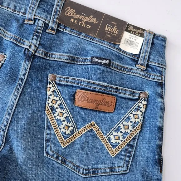 NWT Wrangler Retro Sadie Bootcut Jeans Western Blue Size 28