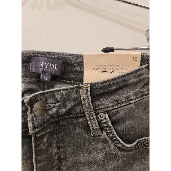 NYDJ Fiona Slim Flare Jeans with Fray Hem in Nobelle