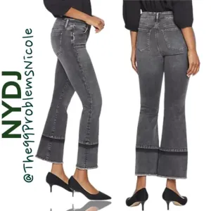 NYDJ Fiona Slim Flare Jeans with Fray Hem in Nobelle