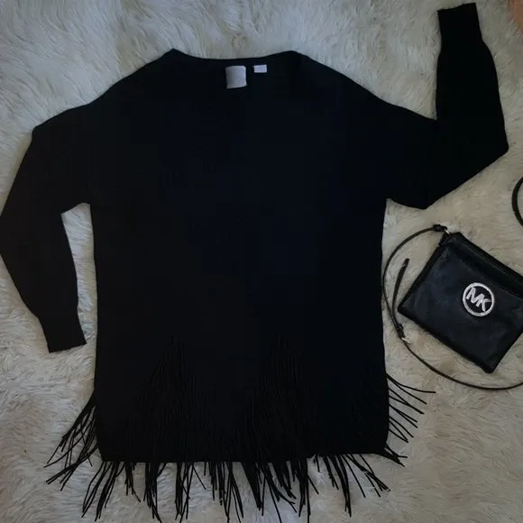💥OC by Oleg Cassini Boho-chick Fringe Sweater💥