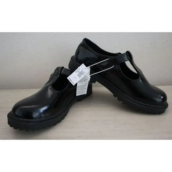 Old Navy 416676-011 Girl's Sz 1Y Black Jack Chunky Platform Mary-Jane Shoes