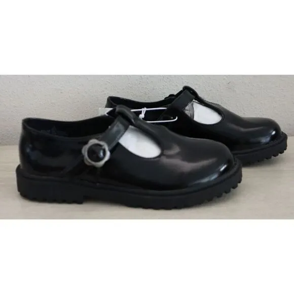 Old Navy 416676-011 Girl's Sz 1Y Black Jack Chunky Platform Mary-Jane Shoes