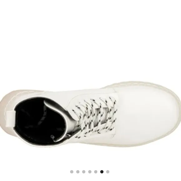 Olivia Miller white platform combat boots Gina 9 cy