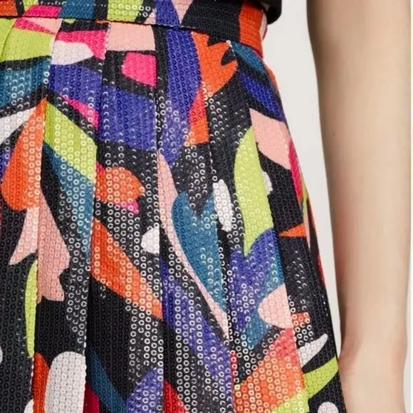 Olivia Rubin Esme Sequin Embellished Multicolor Midi Skirt 6
