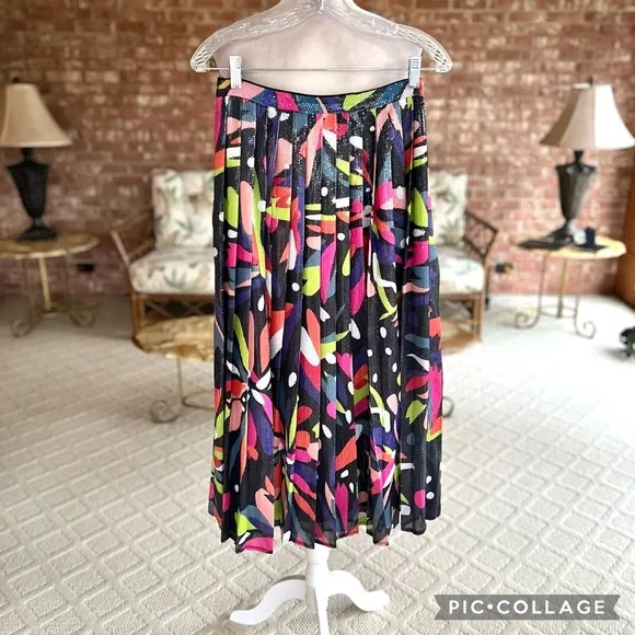 Olivia Rubin Esme Sequin Embellished Multicolor Midi Skirt 6