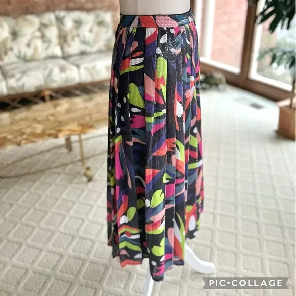 Olivia Rubin Esme Sequin Embellished Multicolor Midi Skirt 6