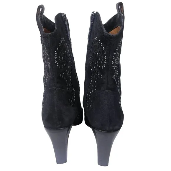 Olivia SP Women's Black Silver Studded Boots Size 9M