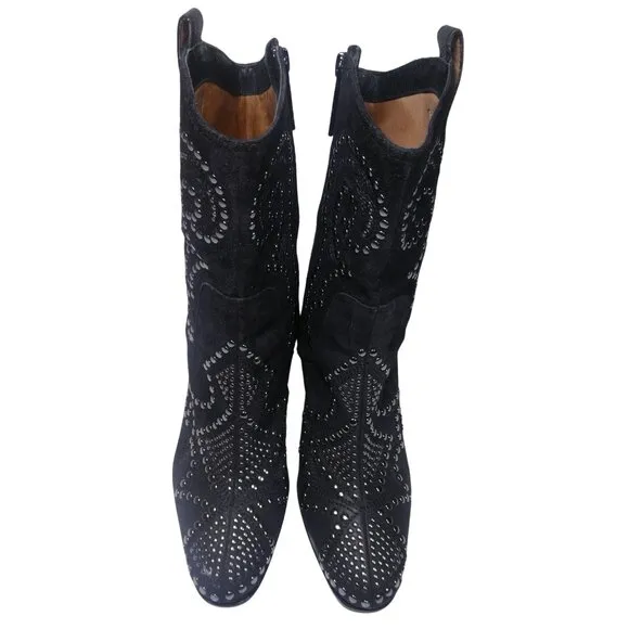 Olivia SP Women's Black Silver Studded Boots Size 9M
